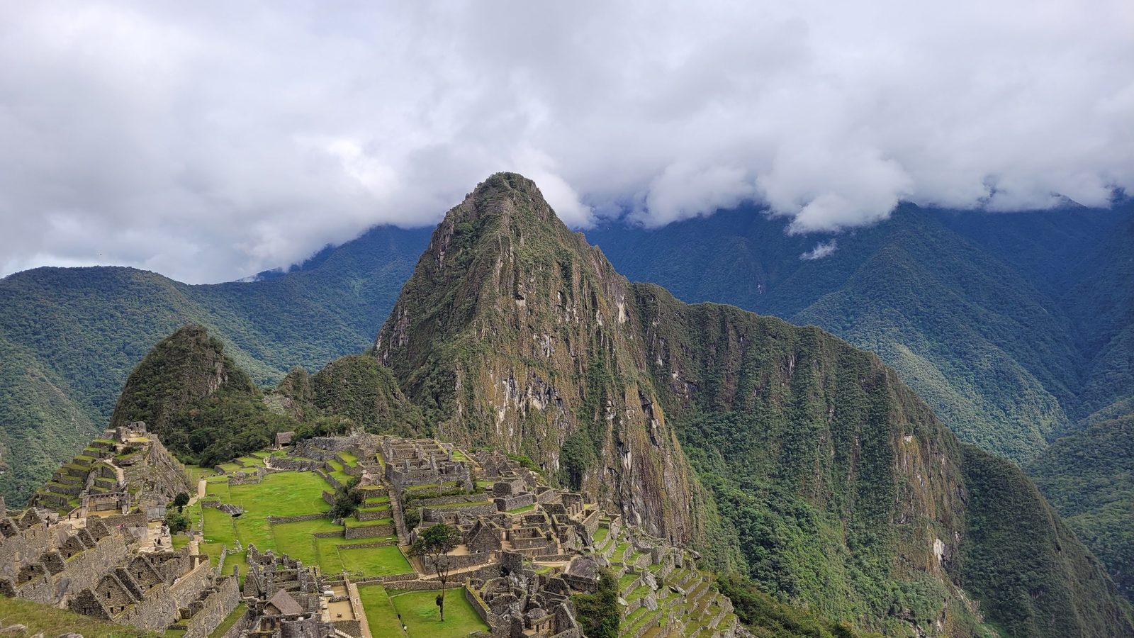 The stone citadel of Machu Picchu in the Peruvian Andes