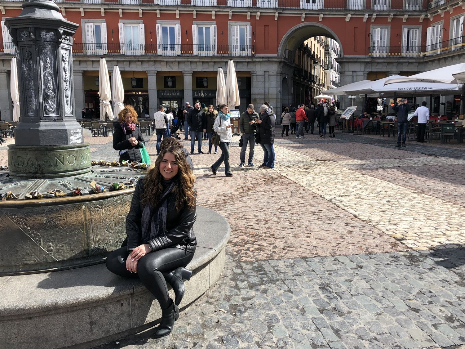Historic plaza in Spain