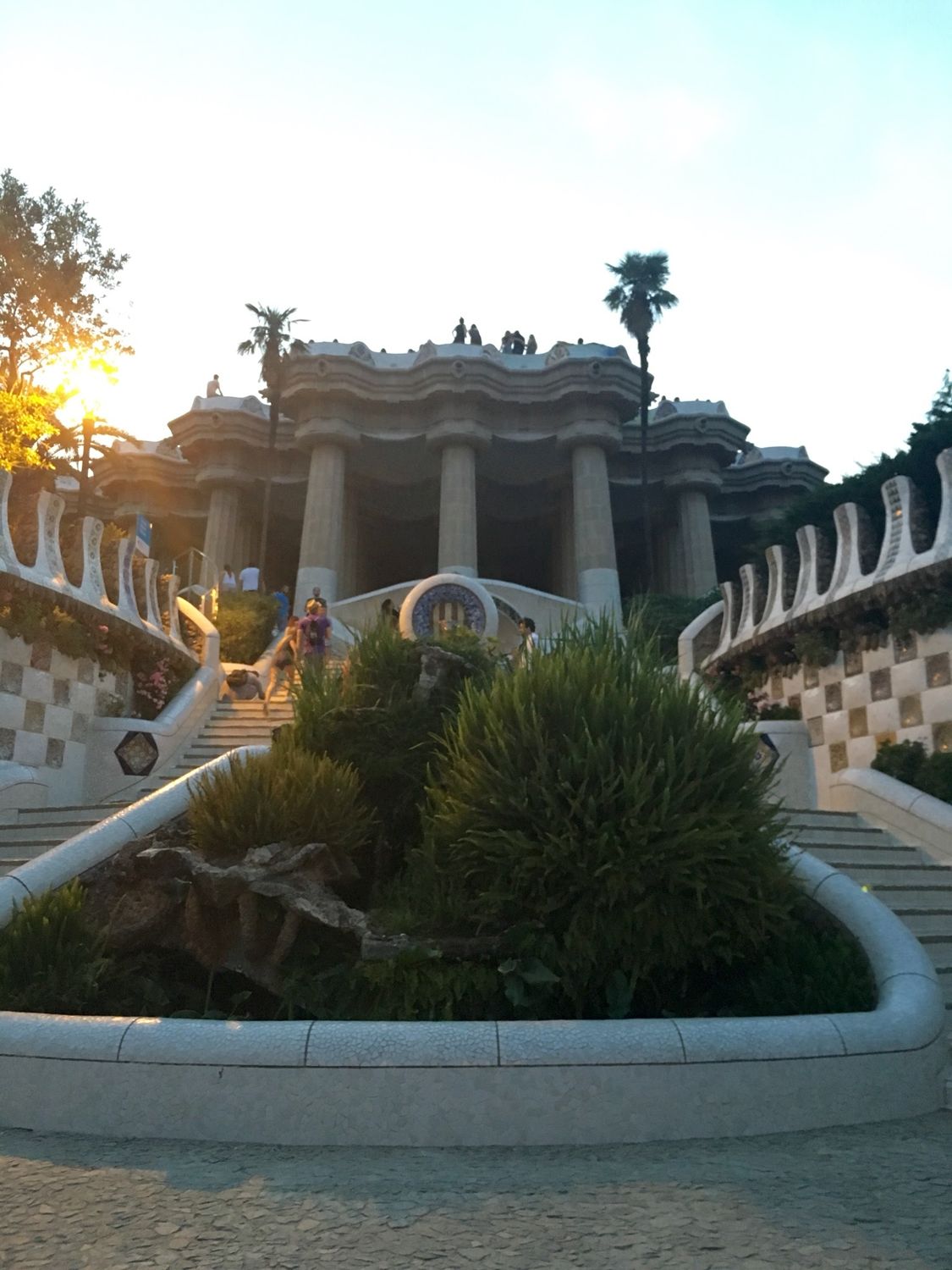 Park Güell colonnade, Barcelona, Spain