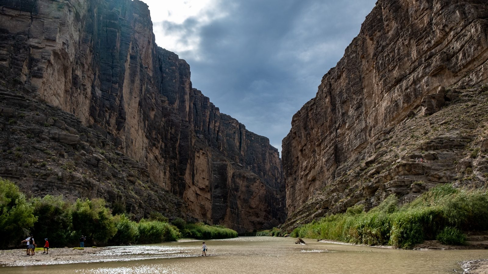 The Rio Grande flowing through Santa Elena Canyon in Big Bend National Park, Texas